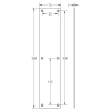 JMB81 : 300 x 75 x 1.0mm : Matt Black : Jedo Nero Radiused Finger Plate - view 2