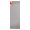 LPD Internal Prefinished Grey Texture Moulded Vertical 5P Hollow FD30 Fire Doors - view 1