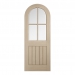 LPD Internal Prefinished Blonde Oak Mexicano Arch Head 4 Light Doors [Clear Bevelled Glass] - view 1