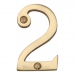 Heritage Brass C1567 Polished Brass Face Fixing 51mm Numerals - view 3