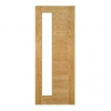 Deanta Internal Prefinished Oak Seville 1SL Doors [Clear Glass] - view 1