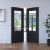 Deanta Internal Black Sandringham Pre-Finished Doors [Clear Bevelled Glass] - view 3