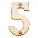 Heritage Brass C1566 Polished Brass Face Fixing 76mm Numerals - view 6