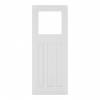 Deanta Internal White Primed Cambridge Doors [Clear Glass] - view 1