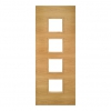 Deanta Internal Prefinished Oak Augusta Doors [Clear Glass] - view 1
