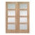 XL Joinery Internal Oak Shaker 4 Light Door Pairs [Clear Glass] - view 1