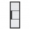 LPD Internal Prefinished Black Tribeca Doors [Reeded Glass] - view 1