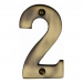 Heritage Brass C1566 Antique Brass Face Fixing 76mm Numerals - view 3