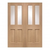 XL Joinery Internal Oak Malton Door Pairs [Clear Bevelled Glass] - view 1