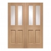 XL Joinery Internal Oak Malton Door Pairs [Clear Bevelled Glass] - view 1