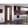 Deanta Internal Walnut Seville Pre-Finished Doors [Clear Glass] - view 2