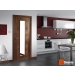 Deanta Internal Walnut Seville Pre-Finished FD30 Fire Doors [Clear Glass] - view 2