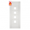 Deanta Internal White Primed Pamplona FD30 Fire Doors [Clear Glass] - view 1