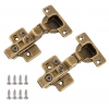 105 Degree Antique Brass Sprung Soft Close Concealed Cabinet Hinges - view 2