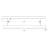 JMB220B : 400 x 19mm : Matt Black : Jedo Nero Guardsman Back To Back Pull Handles - view 2