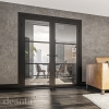 Deanta Internal Prefinished Black Camden Doors [Clear Glass] - view 3
