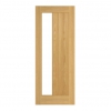 Deanta Internal Prefinished Oak Ely 1 Side Light Doors [Clear Glass] - view 1