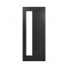 Deanta Internal Prefinished Brushed Black Oak Ely Side Light Doors [Clear Glass] - view 1