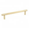 JV1800SB : 300 x 19mm : Satin Brass : Jedo Bari Knurled Bolt Fix Pull Handle - view 1
