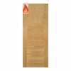 ValDor Internal Unfinished Oak Ladder 5P FD30 Fire Doors - view 1