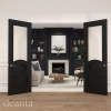Deanta Internal Prefinished Black Clarendon Doors [Clear Bevelled Glass] - view 3