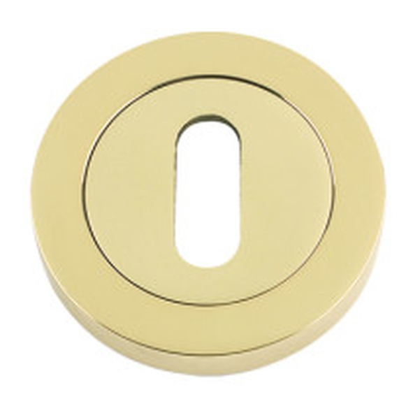 FB002PVD  PVD Brass  Fulton & Bray Mortice Key Escutcheon With Screw On Roses