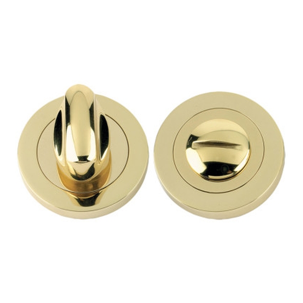 FB004PB � Polished Brass � Fulton & Bray Bathroom Turn With Release With Screw On Roses